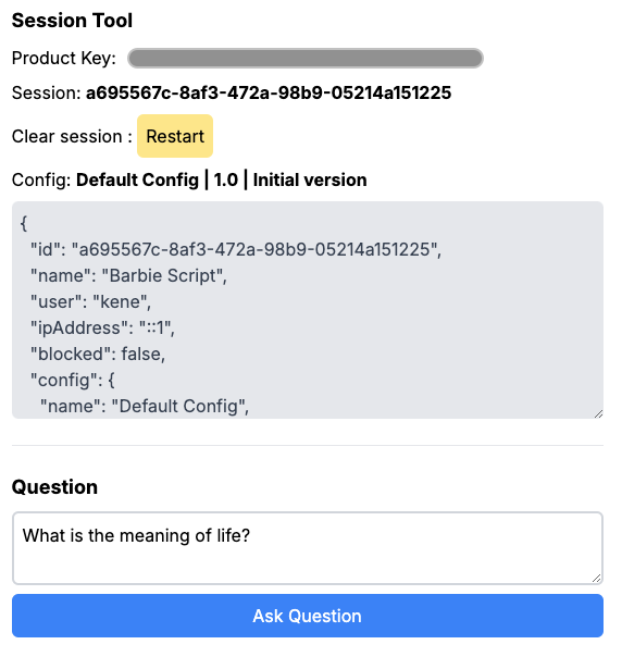 The Client Demo Prompt Screen